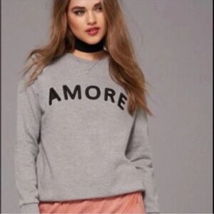 Forever 21 Amore Gray Sweatshirt Size medium